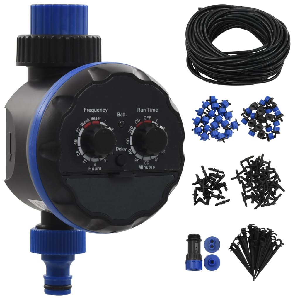 142 Piece Outdoor Automatic Drip Watering Kit with Water Timer